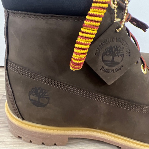 Timberland 6" Waterproof Boots Dark Brown Nubuck Men’s Size 12 TB0A5TJ5 NWOB - Picture 5 of 7